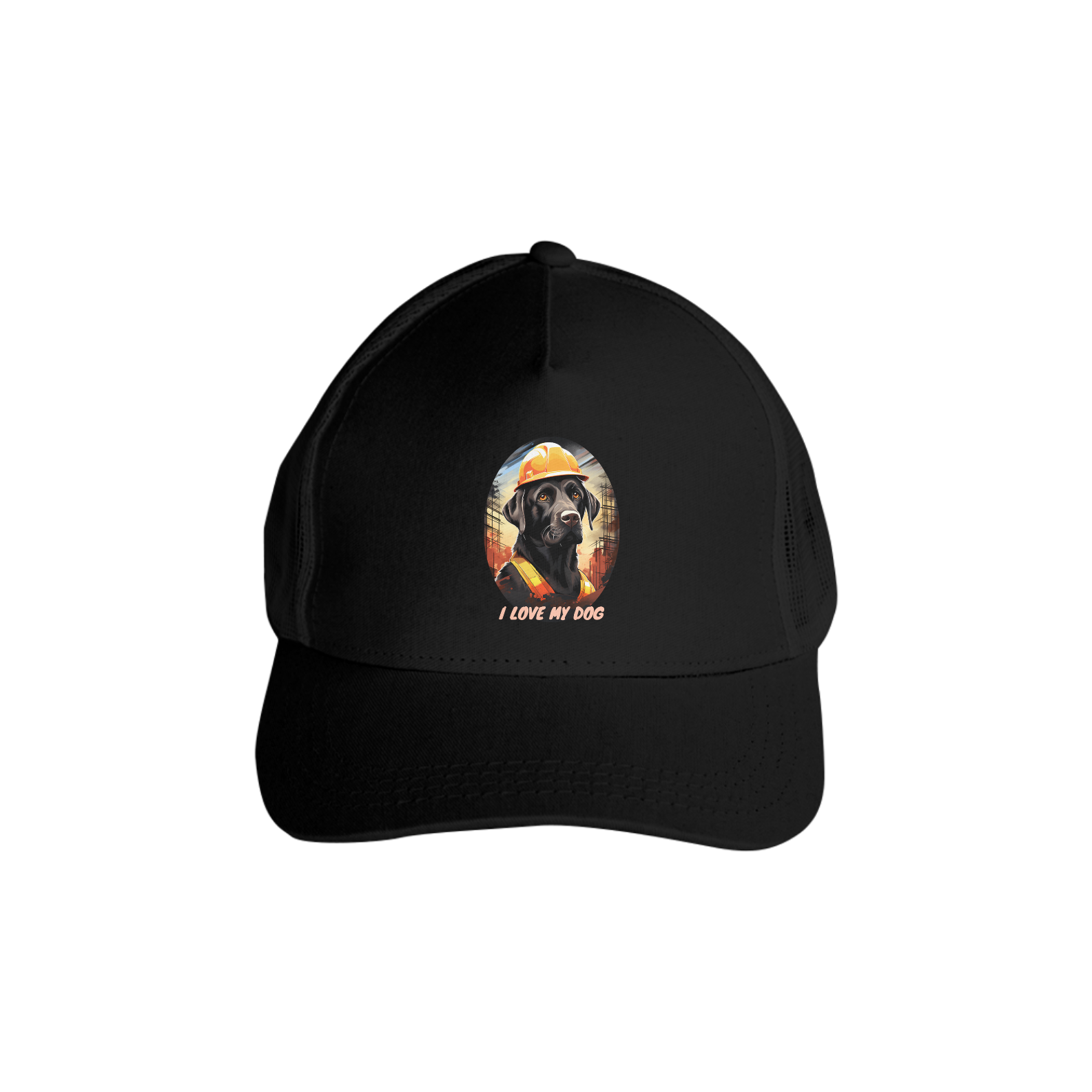 Labrador Retriever Engenheiro Civil  - Boné Americano com Tela - Coleção Tal Pais - Tal Patas