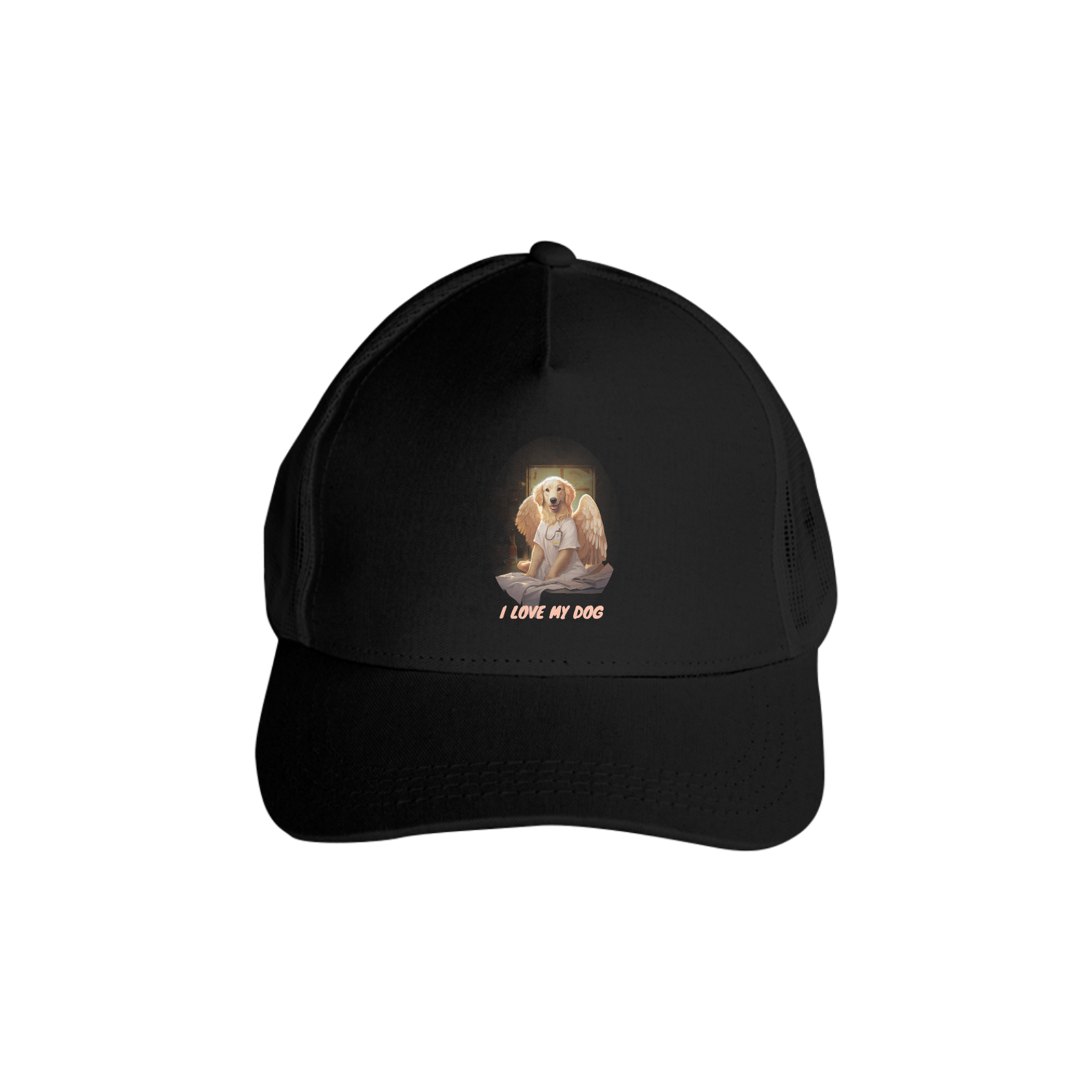 Golden Retriever Enfermeiro - Boné Americano com Tela - Coleção Tal Pais - Tal Patas