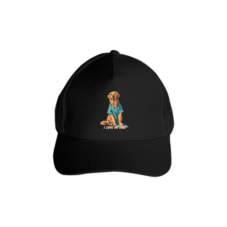 Golden Retriever Enfermeiro - Boné Americano com Tela - Coleção Tal Pais - Tal Patas