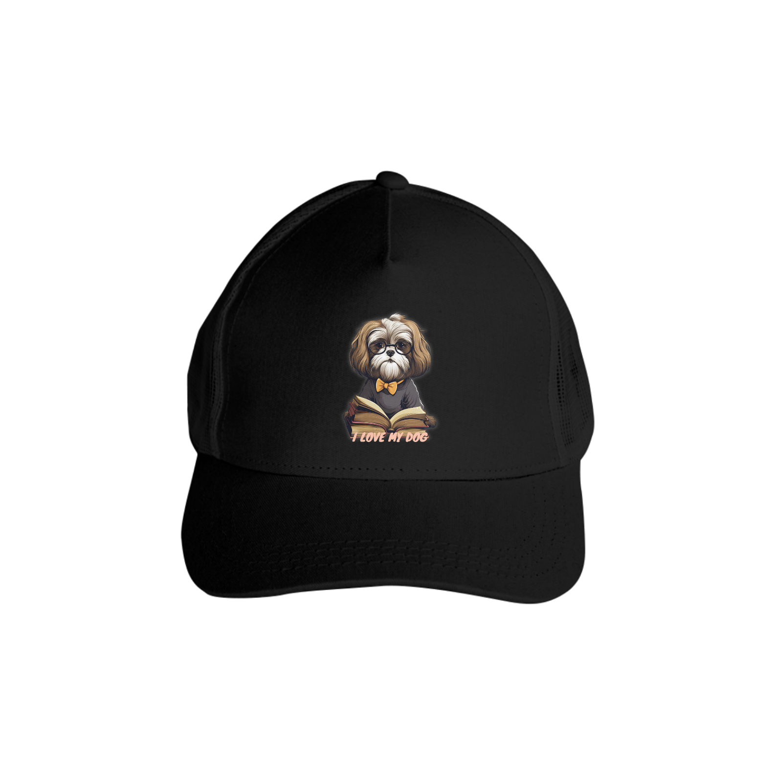 Shih Tzu Professor - Boné Americano com Tela - Coleção Tal Pais - Tal Patas
