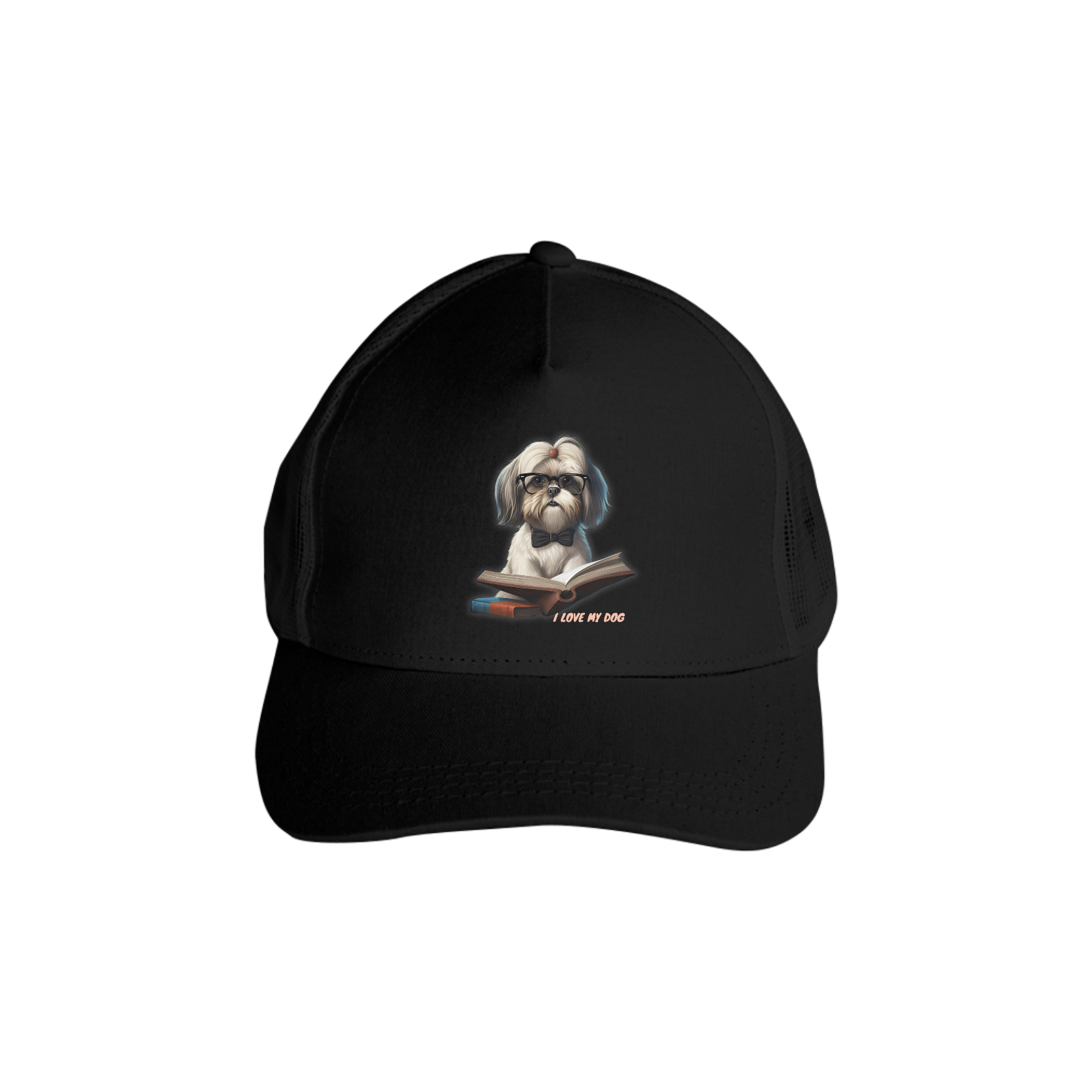 Shih Tzu Professor - Boné Americano com Tela - Coleção Tal Pais - Tal Patas