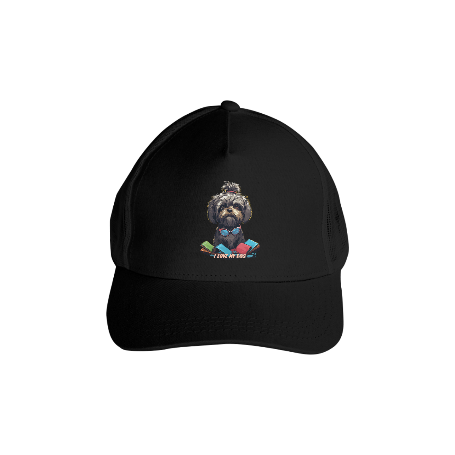 Shih Tzu Professor - Boné Americano com Tela - Coleção Tal Pais - Tal Patas