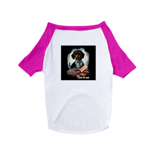 Nome do produto Dachshund Contador (Basset - Cão-Salsicha) - Camisa Pet Dog - Coleção Tal Pais - Tal Patas