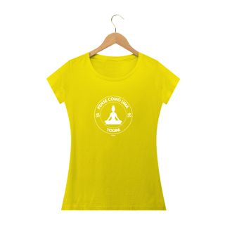 Nome do produto Camiseta Baby Long Quality Pense como uma Yogini