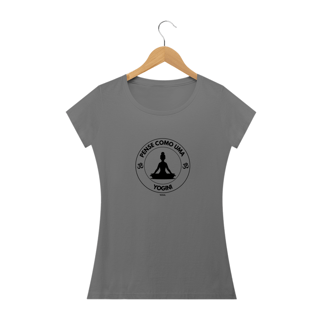 Nome do produto Camiseta Baby Long Estonada Pense como uma Yogini