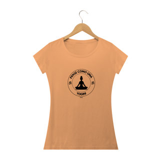 Nome do produto Camiseta Baby Long Estonada Pense como uma Yogini