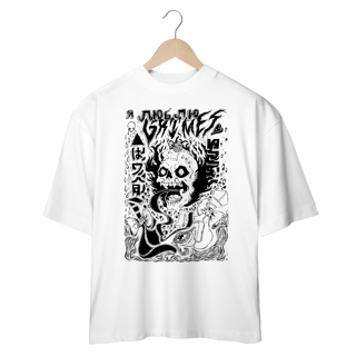 Nome do produto Camiseta Oversized Branca 'GRIMES - VISIONS'