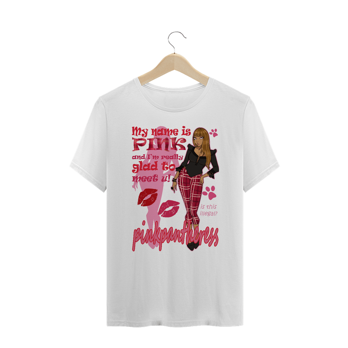 Nome do produto: Camiseta Plus Size \'PINKPANTHERESS - ILLEGAL\'