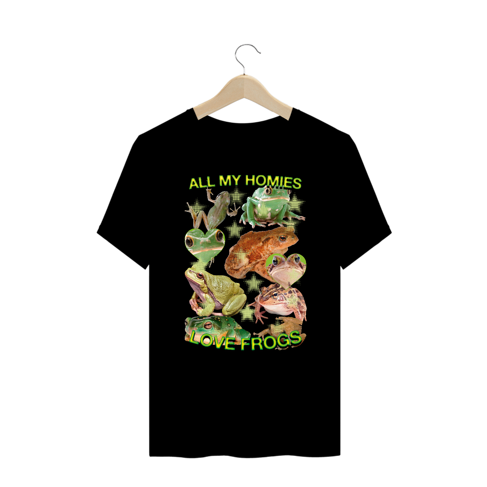 Camiseta Plus Size 'ALL MY HOMIES LOVE FROGS'