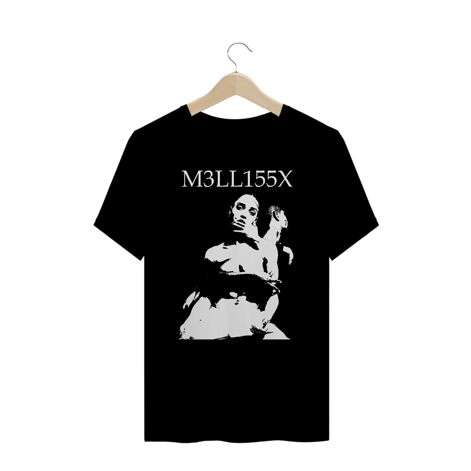 Camiseta Plus Size Preta 'FKA TWIGS - M3LL155X'