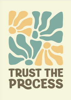 Nome do produto quadro • trust the process