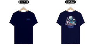 Nome do produto Camiseta Astronauta e Alien Comendo Pizza (Mindtrip Apparel)