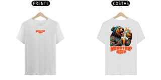 Nome do produto Camiseta Urso Comendo Hambúrguer e Tomando Chopp (Mindtrip Apparel)