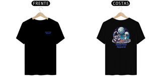 Camiseta Astronauta e Alien Comendo Pizza (Mindtrip Apparel)