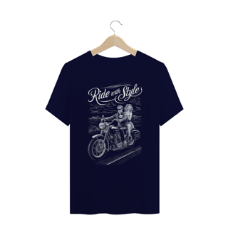Nome do produto T-SHIRT PLUS SIZE RIDE WITH STYLE