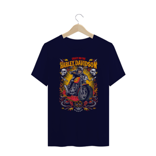 Nome do produto T-SHIRT PLUS SIZE CRAZY ON THE HARLEY