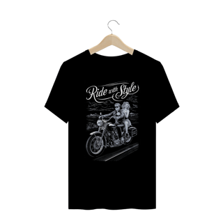 Nome do produto T-SHIRT PLUS SIZE RIDE WITH STYLE