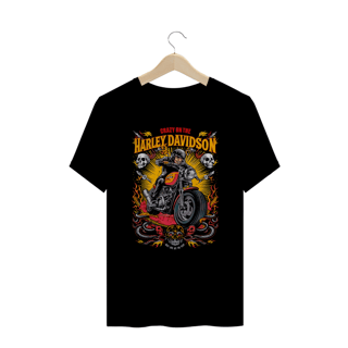Nome do produto T-SHIRT PLUS SIZE CRAZY ON THE HARLEY