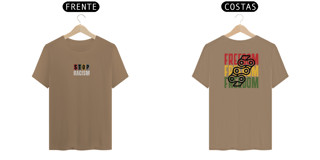 Nome do produto Camiseta stop racism/ freedom
