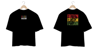 Nome do produto camiseta stop racism/ freedom