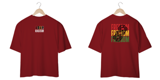 Nome do produto camiseta stop racism/ freedom