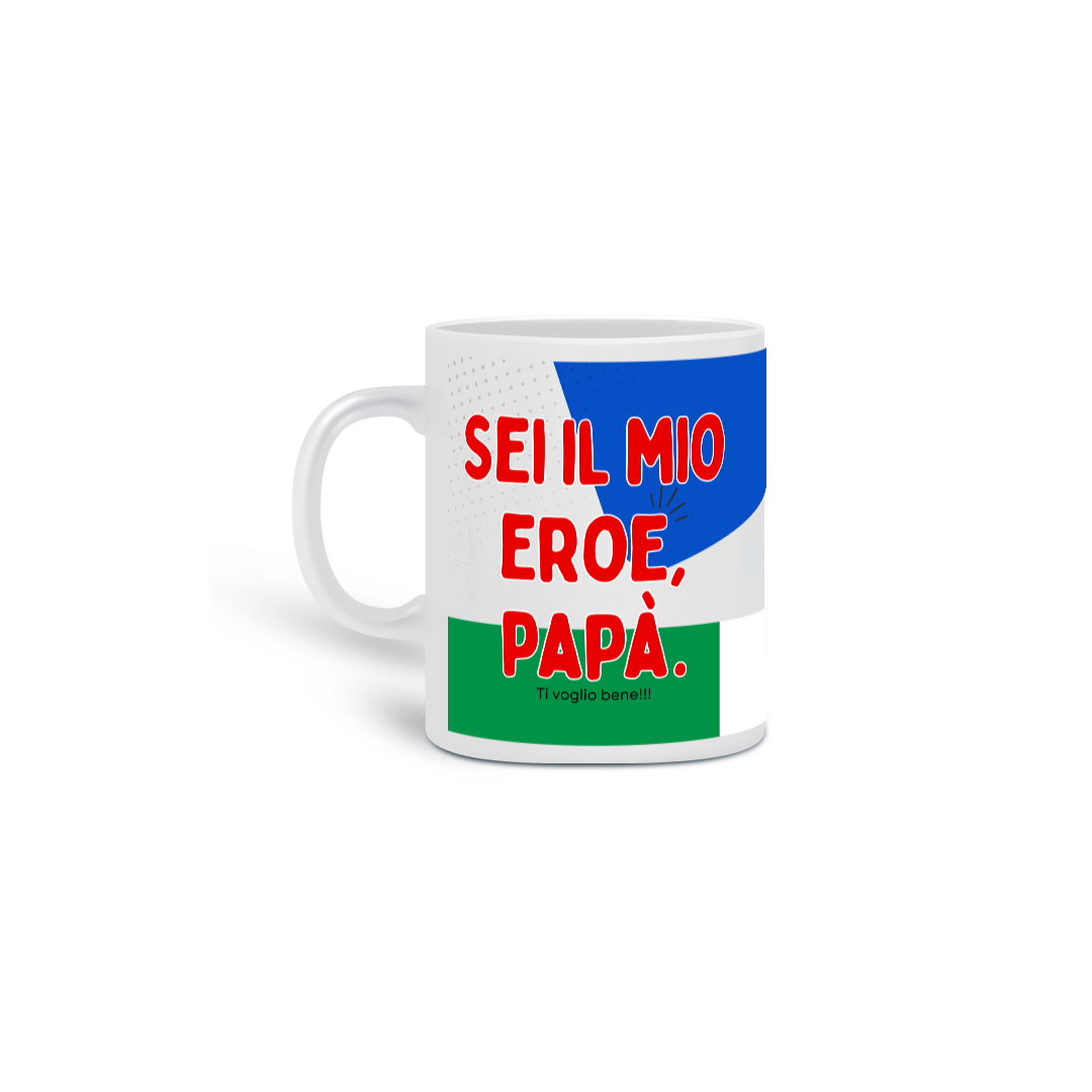 Nome do produto: Caneca Sei il mio Eroe 