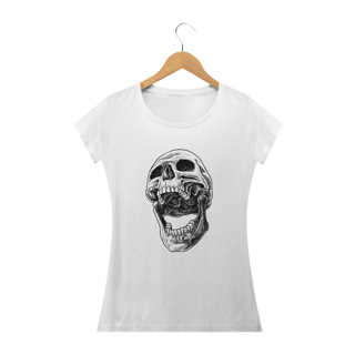 Nome do produto Camiseta DIzbocado Corte BabyLook - Caveira