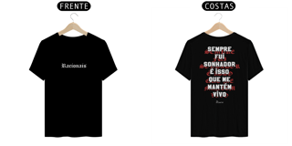 Nome do produto Camiseta Clássica -  Sempre fui Sonhador
