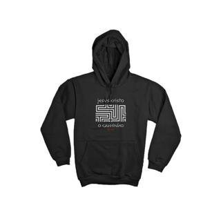 Nome do produto Moletom Canguru: Jesus Cristo O Caminho Preto