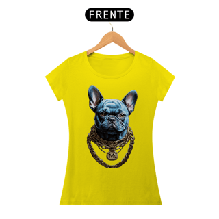 Nome do produto Baby Look Buldogue Mafioso Aquarela
