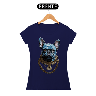 Nome do produto Baby Look Buldogue Mafioso Aquarela