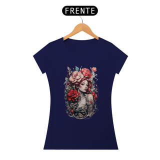 Nome do produto Baby Look Rose Girl Aquarela da Luna