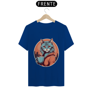 Nome do produto Camiseta Café com Gato da Luna