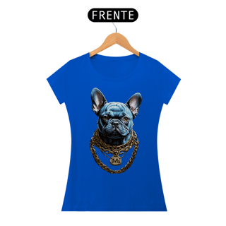 Nome do produto Baby Look Buldogue Mafioso Aquarela