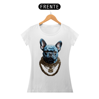 Nome do produto Baby Look Buldogue Mafioso Aquarela