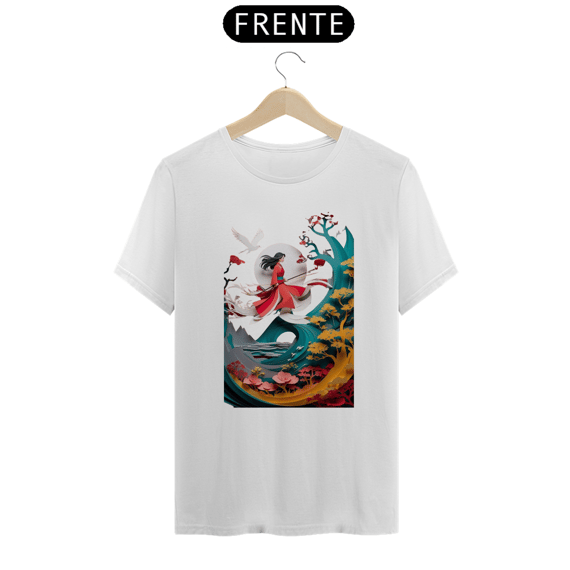 Camiseta Anime Aquarela da Luna