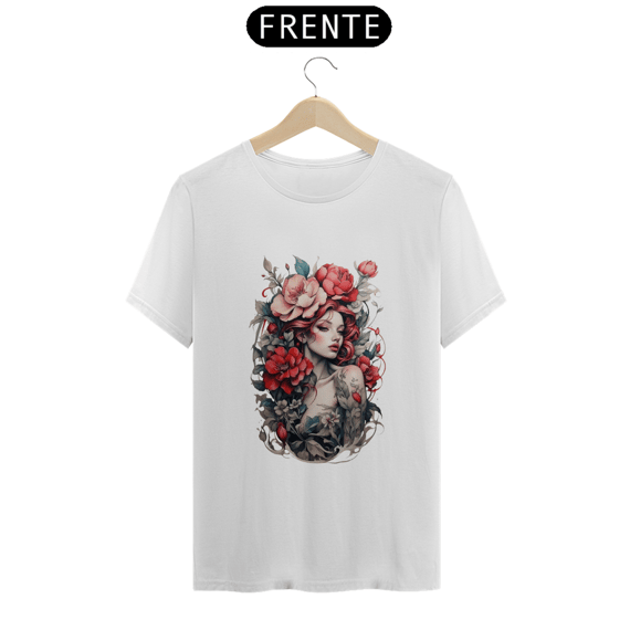Camiseta Rose Girl Aquarela da luna