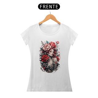 Nome do produto Baby Look Rose Girl Aquarela da Luna