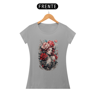 Nome do produto Baby Look Rose Girl Aquarela da Luna