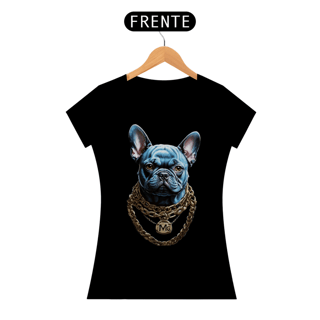 Nome do produto Baby Look Buldogue Mafioso Aquarela