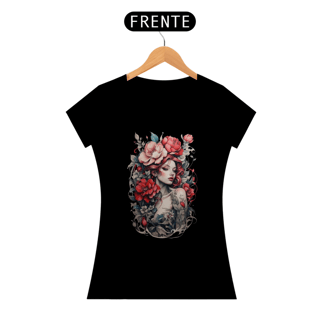 Nome do produto Baby Look Rose Girl Aquarela da Luna