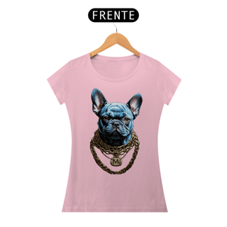 Nome do produto Baby Look Buldogue Mafioso Aquarela