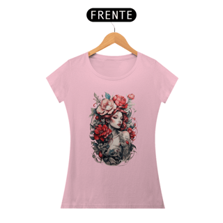 Nome do produto Baby Look Rose Girl Aquarela da Luna