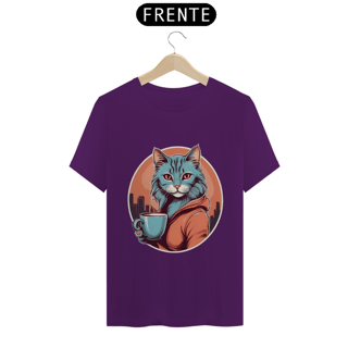 Nome do produto Camiseta Café com Gato da Luna