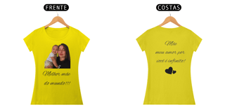 Nome do produto Blusa ( Baby Long Classic) personalizada dia das mães