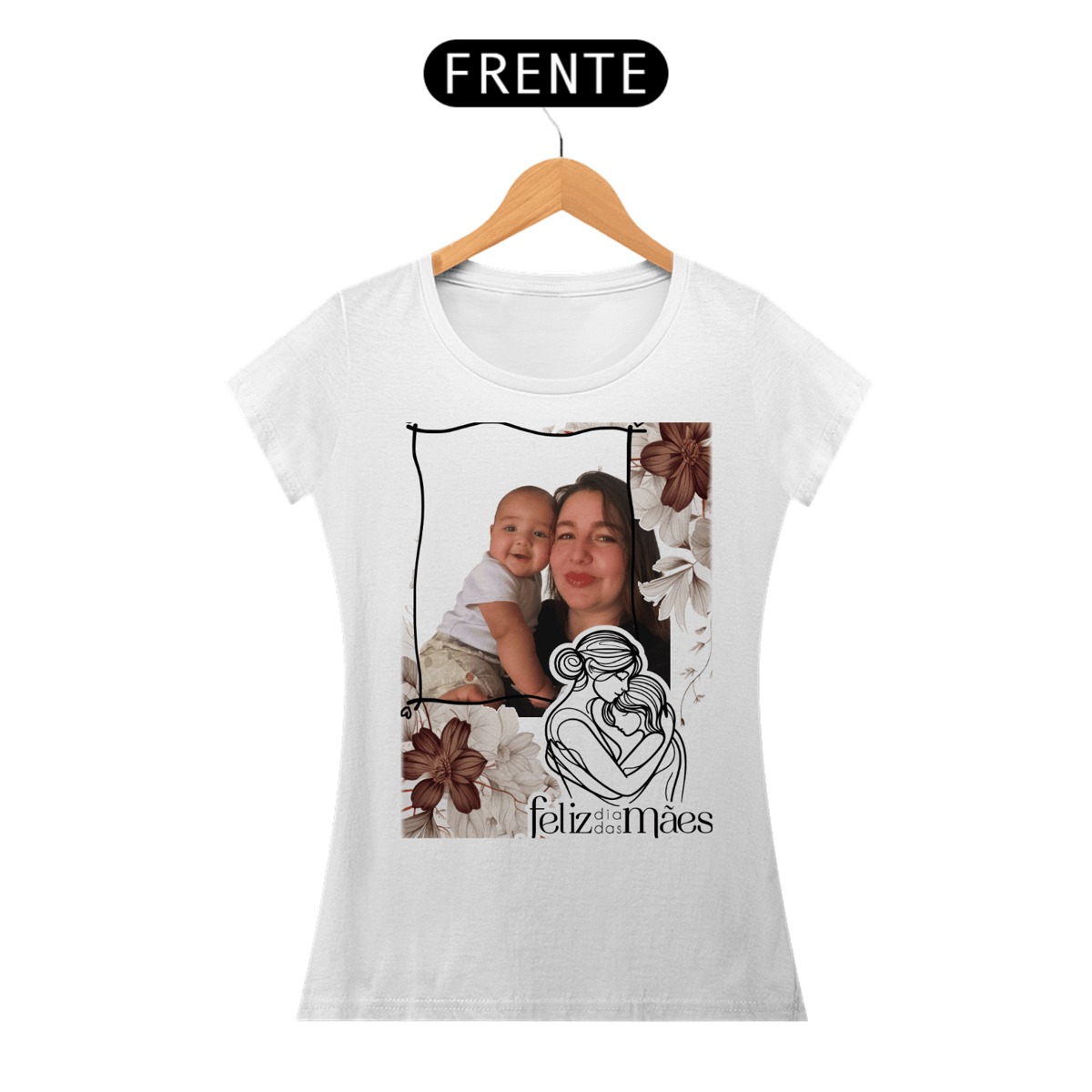 Nome do produto: Blusa ( Baby Long Classic) personalizada dia das mães 