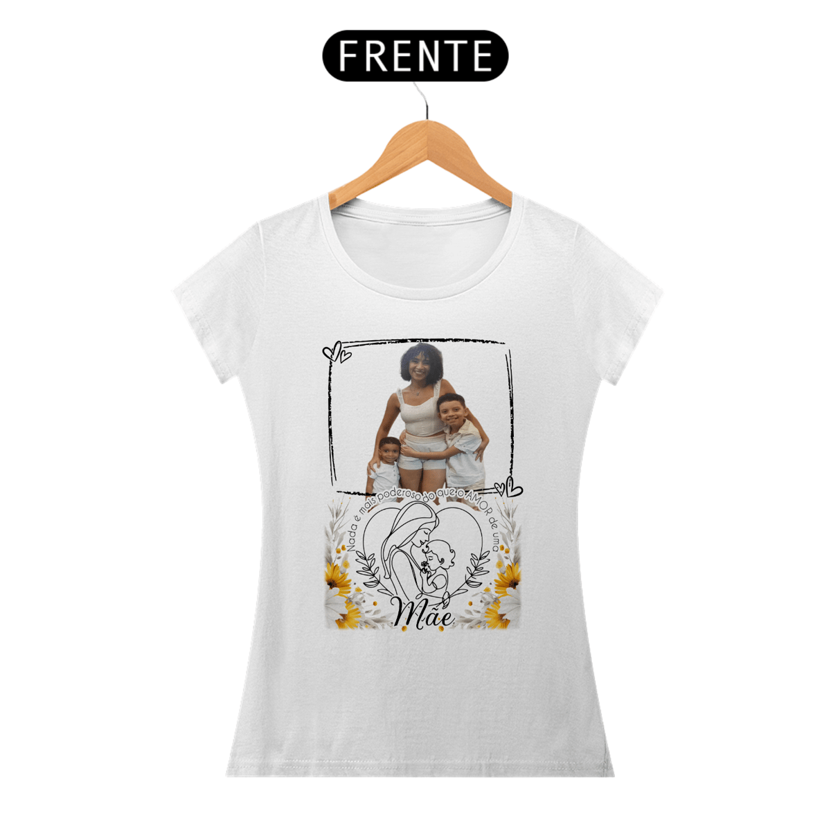 Nome do produto: Blusa ( Baby Long Classic) personalizada dia das mães 