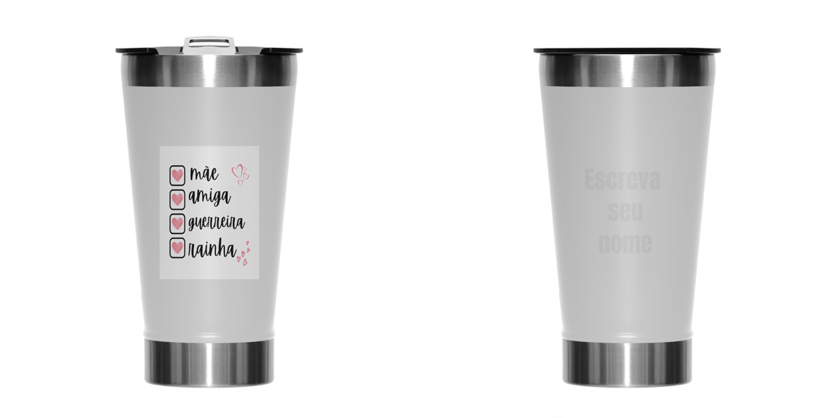 Nome do produto: Copo térmico personalizado (personalize com sua foto e seu nome)