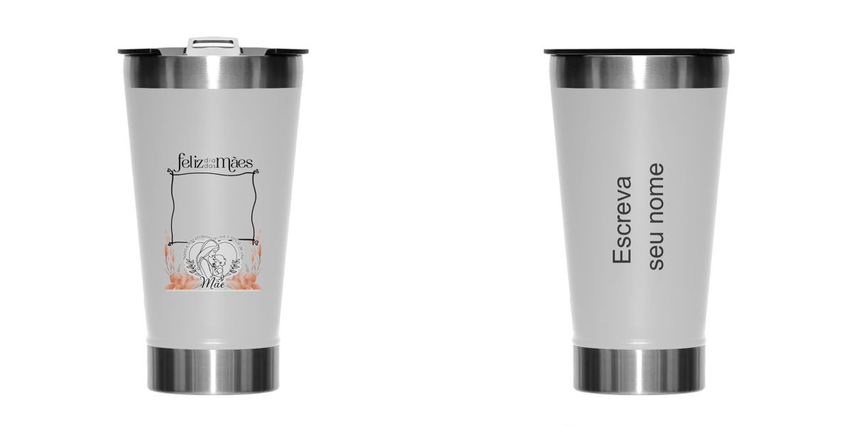 Nome do produto: Copo térmico personalizado dia das mães (personalize com sua foto e seu nome)