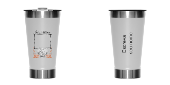 Copo térmico personalizado dia das mães (personalize com sua foto e seu nome)